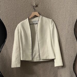 Sag Harbor Cream Blazer with Black Trim